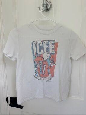 abercrombie kids White ICEE Graphic Tee size 7/8